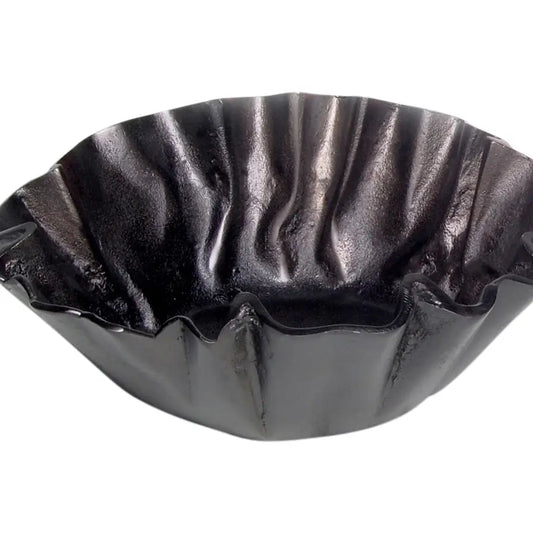 Large Black Aluminum Bowl
