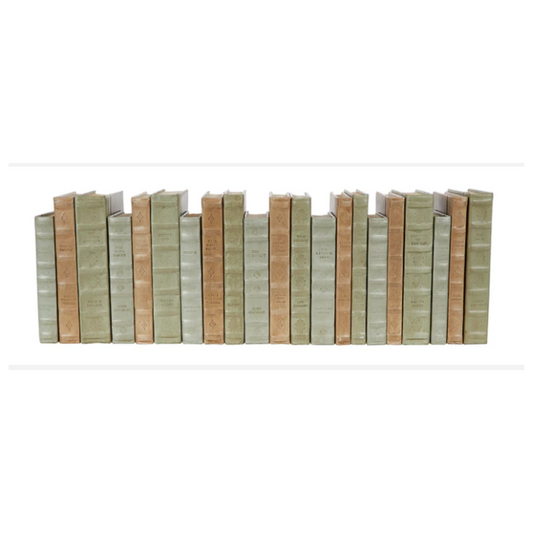 Decorative Book Set - Tonal Leather Mix