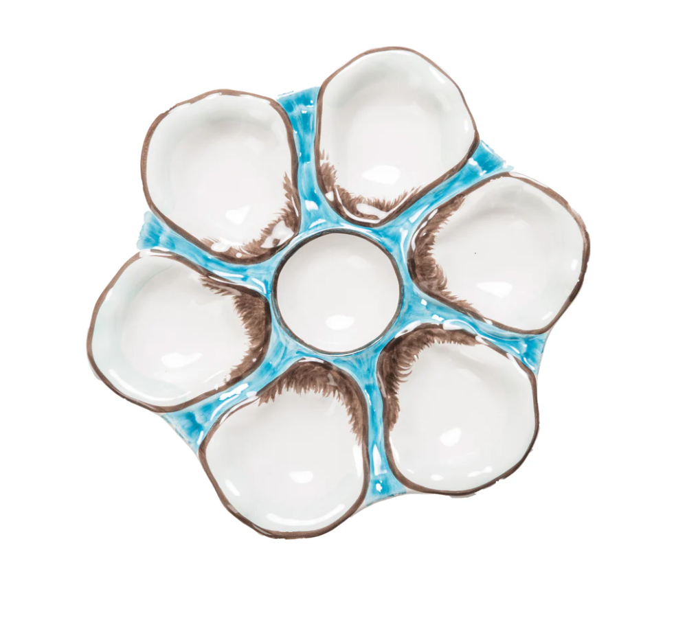 Oyster Plate, Turquoise