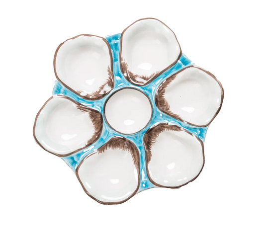 Oyster Plate, Turquoise