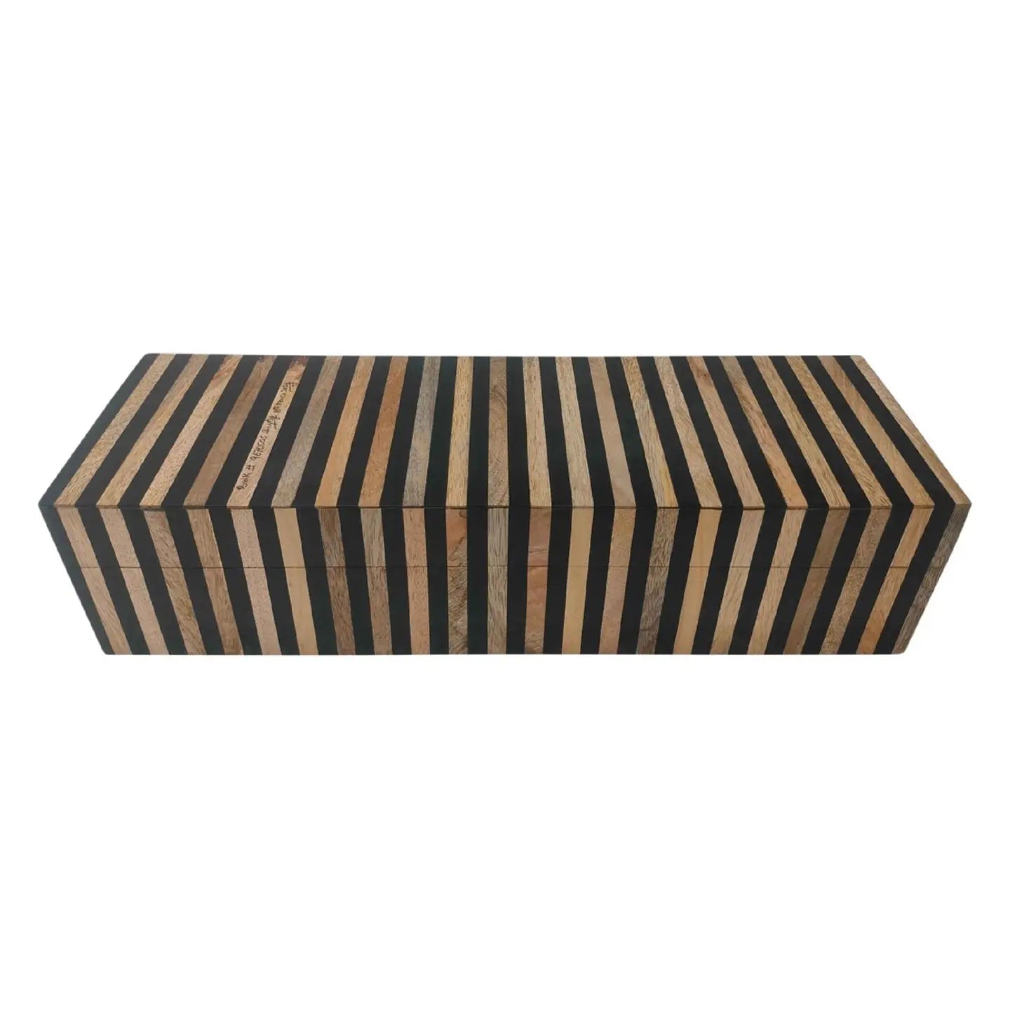 Wood & Black Resin Decorative Box 1