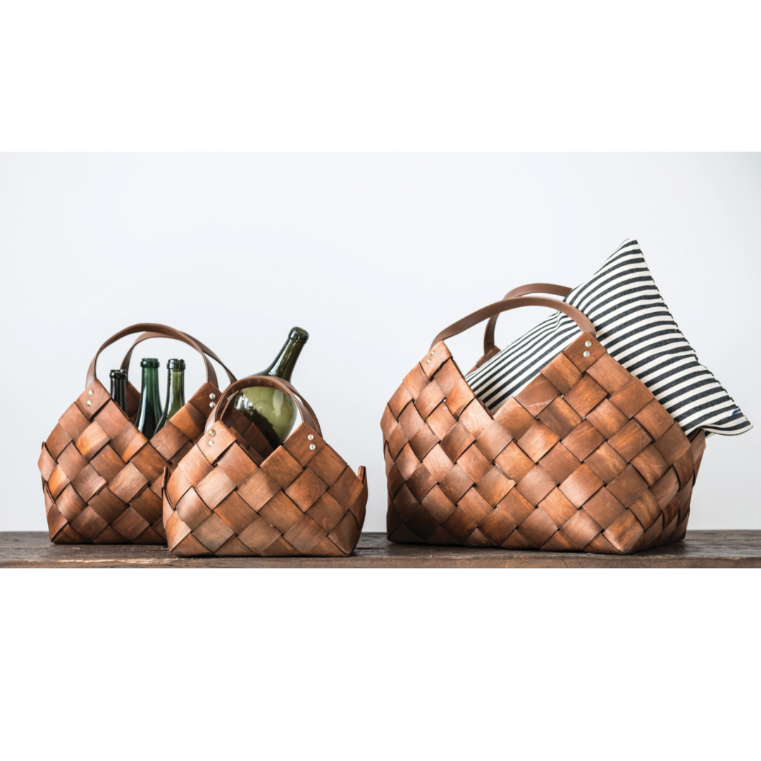 Woven Baskets with Handles