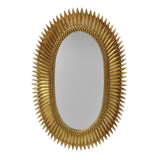Rita Gold Oval Mirror